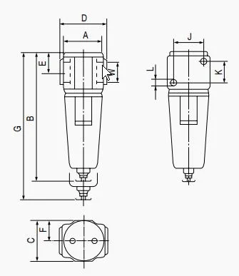 Supplier From China Pneumatic Compressed Air 394 G1/4" Series Filter Huatong Pneumatics